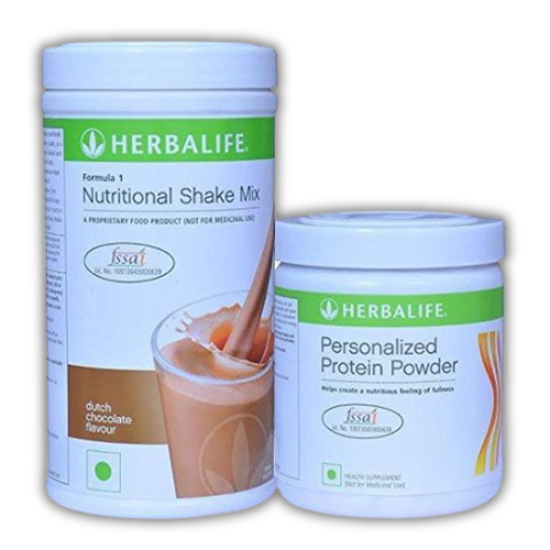 Herbalife Formula 1 Chocolate Shake 500g with Personalized Protein Powder 200g for meal replacement and protein support