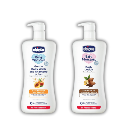 Chicco Gental Body Wash 500ml With Body lotion 500ml Combo Pack