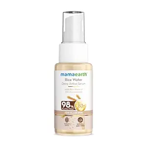 Mamaearth Rice Water Dewy Active Serum with 10% Niacinamide, Rice Water & Hyaluronic Acid - 50 ml For Glass Skin | Gives Dewy Finish |Brightens Skin|Suits All Skin Types