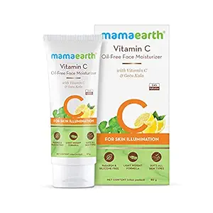 Mamaearth Vitamin C Oil-Free Moisturizer For Face with Vitamin C & Gotu Kola for Skin Illumination – 80 g